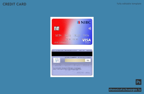 Vorschau auf eine Beispielkarte der NIBC Bank Visa Classic (Niederlande)